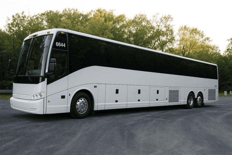 exterior of Charter Bus Rental Sayreville coach bus