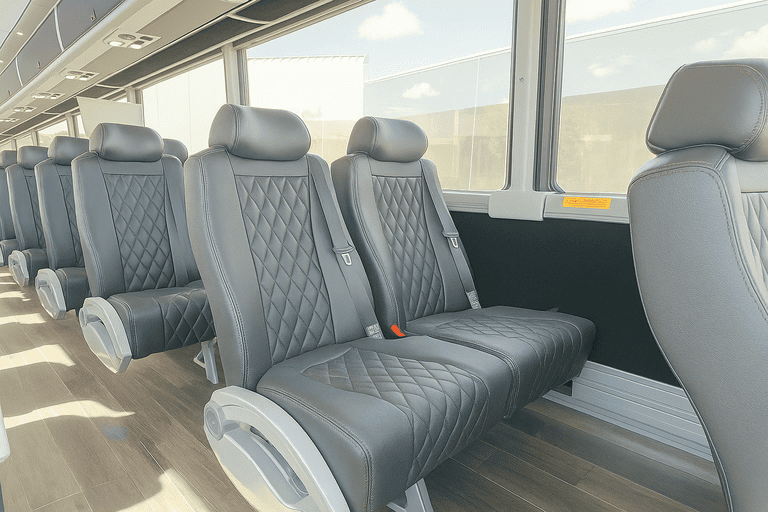 interior of Charter Bus Rental Sayreville charter bus